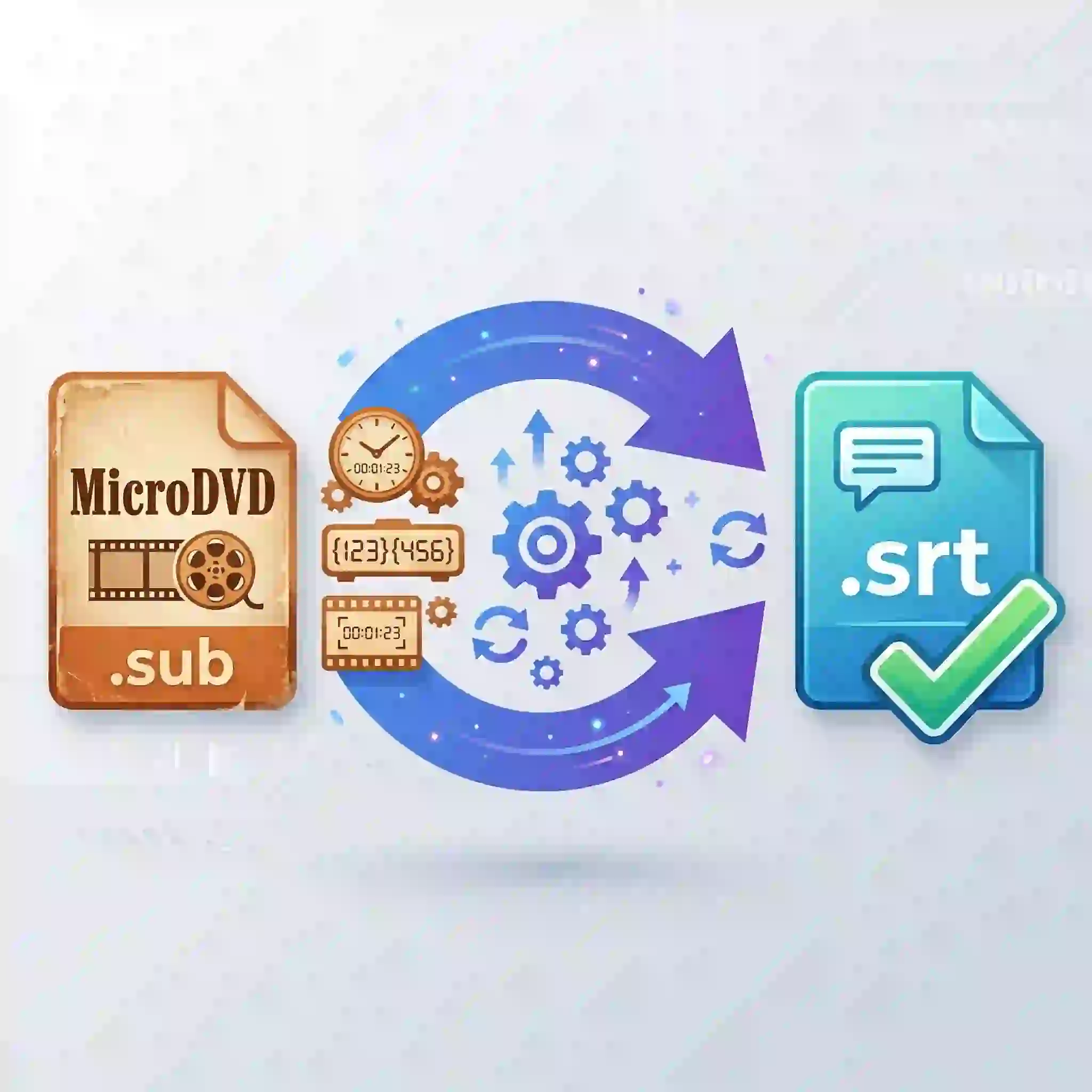 Convert MicroDVD subtitles to SRT