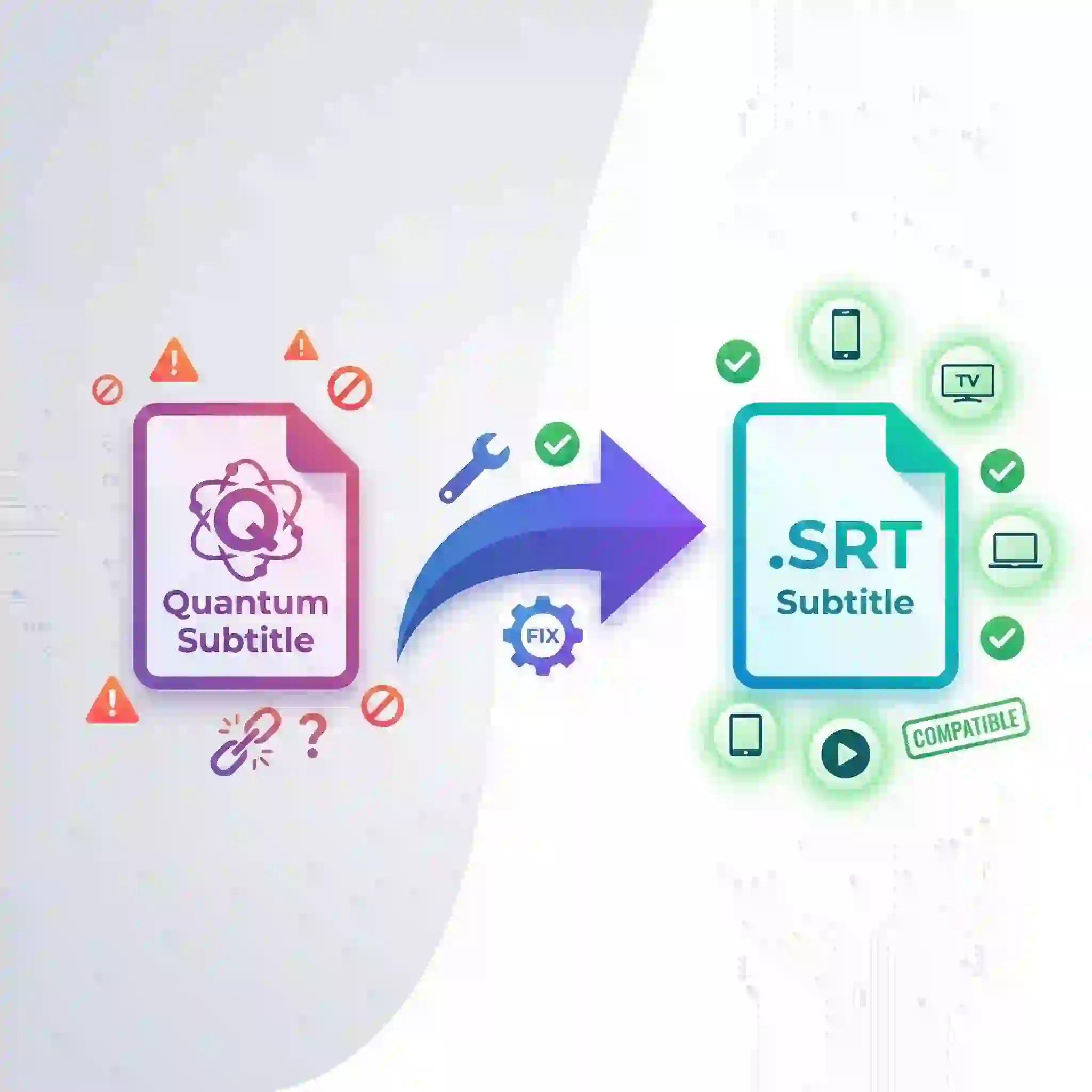 Fix compatibility issues by converting subtitles to SRT