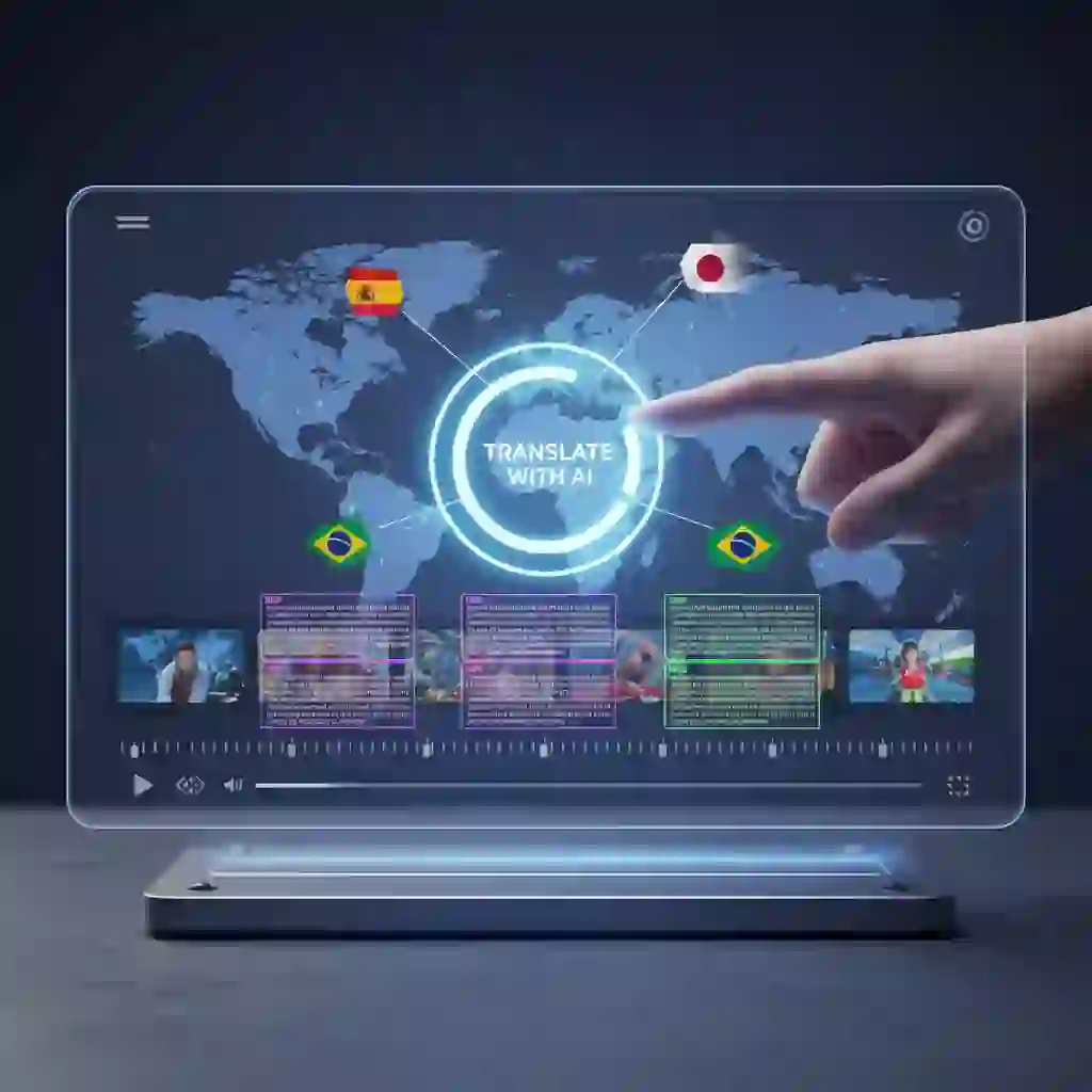 The interface of an AI subtitle translator tool demonstrating high-precision automatic transcription and translation, offering the most efficient solution for how to add captions to instagram stories professionally.