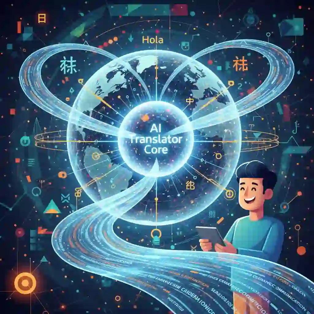 An illustration of a global map connecting various languages to English, symbolizing how AI tools bridge language gaps and solve how to get english subtitles on youtube for international content.