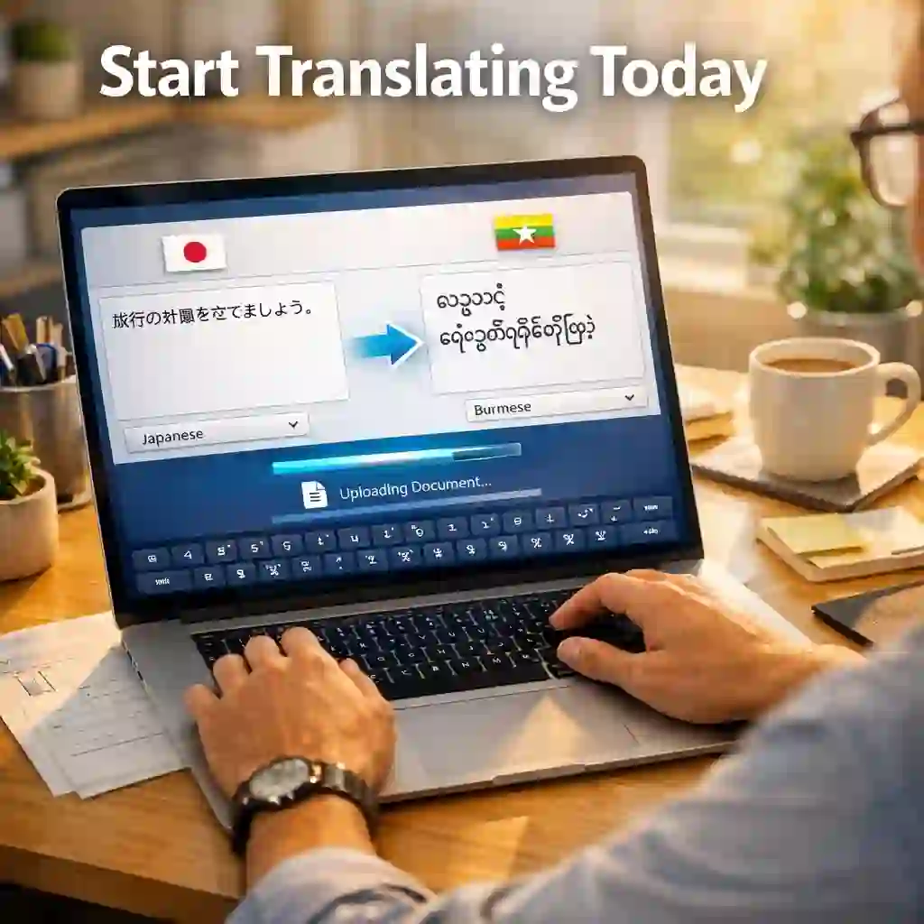 استخدم مترجم ياباني بورمي لتسريع التواصل متعدد اللغات.