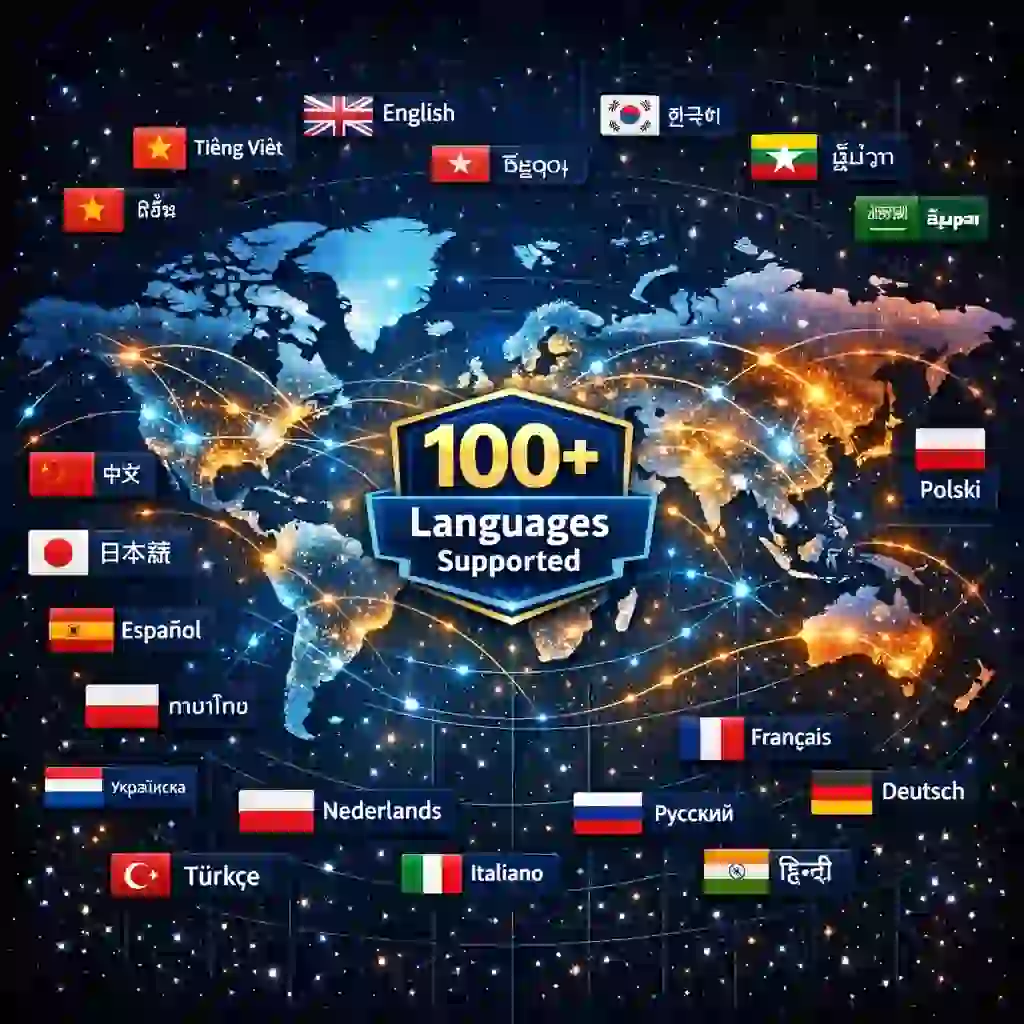 100+ language support